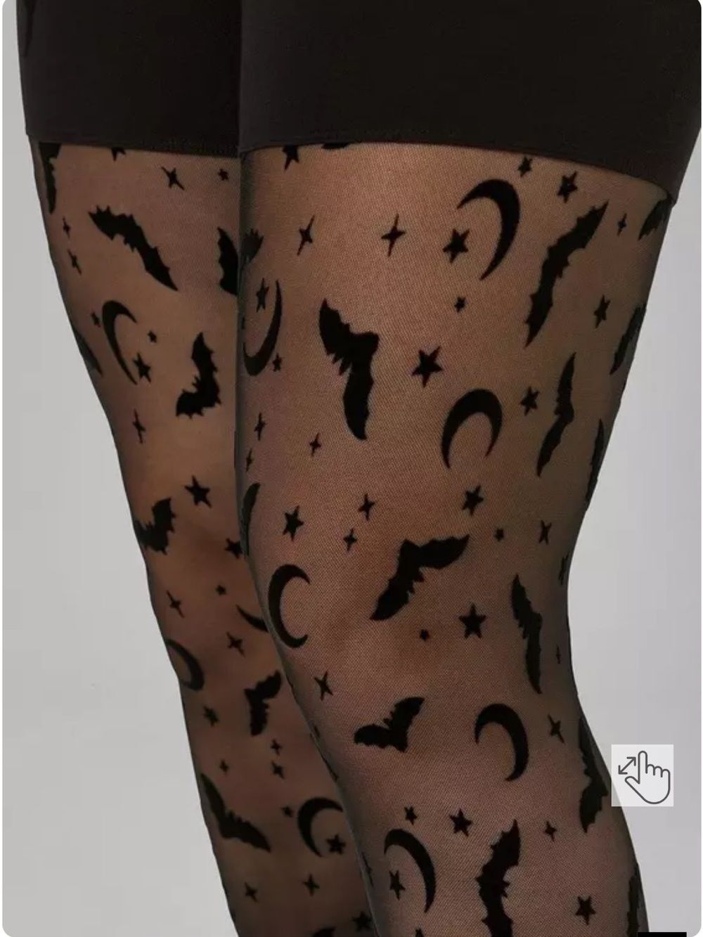 NWOT torrid Full-Length Comfort Waist Flocked Legging - Starry Bats - Picture 2 of 12